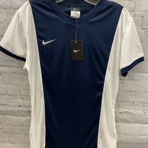 Nike Womens DriFIT Park Derby Size Large Navy Blue Short Sleeve Jersey NWT $30