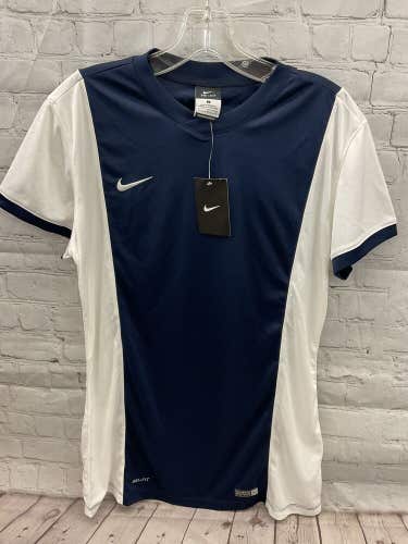 Nike Womens DriFIT Park Derby Size Large Navy Blue Short Sleeve Jersey NWT $30