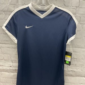 Nike Womens DriFIT Striker IV Size Small Navy Blue White Soccer Jersey NWT $30