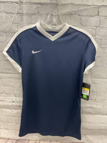 Nike Womens DriFIT Striker IV Size Small Navy Blue White Soccer Jersey NWT $30