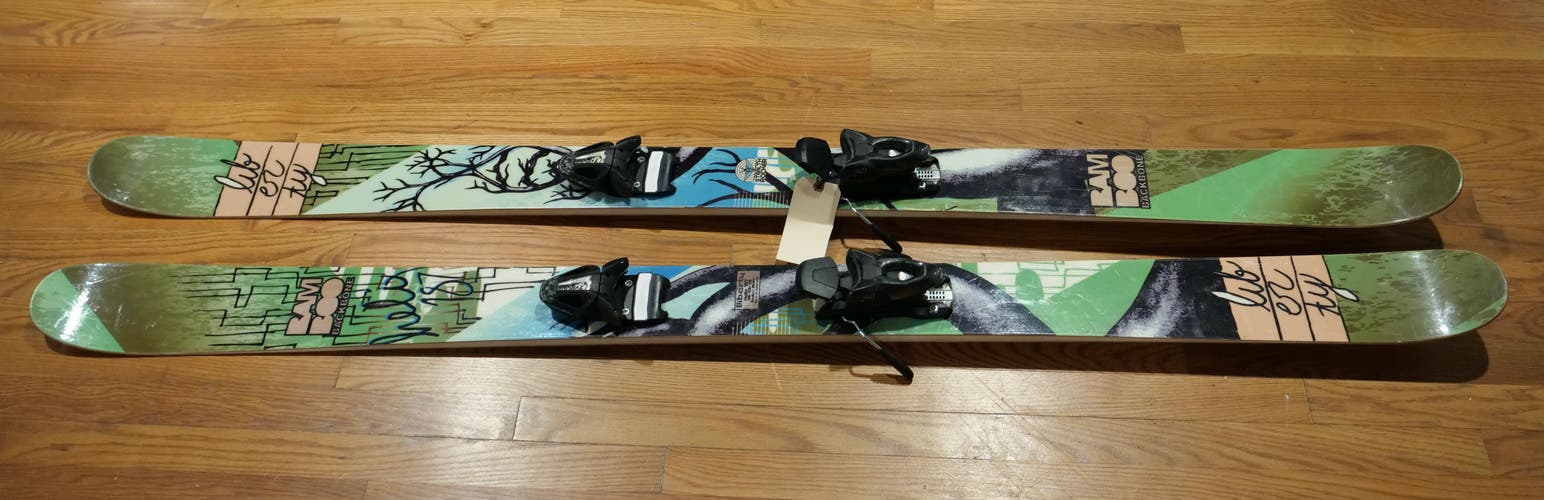 Used Unisex Liberty Helix Powder Skis 187 cm, 105 waist With Bindings Max Din 11