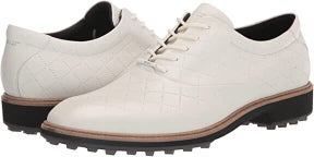 Ecco Golf Men's Classic Hybrid Golf Shoes - White Leather - 44 EU / 10-10.5