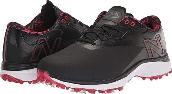 New Balance Men's Fresh Foam X Defender Golf Shoes - Spiked - Black Red - 8 US