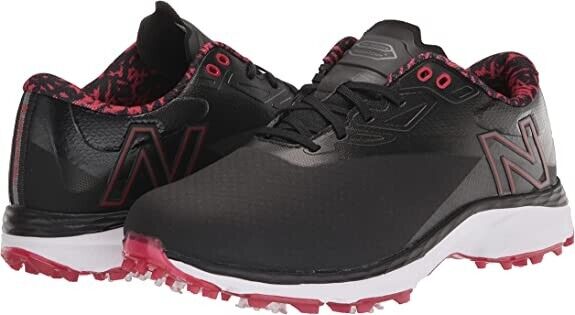 New Balance Men's Fresh Foam X Defender Golf Shoes - Black Red - 11.5 / 2E Wide