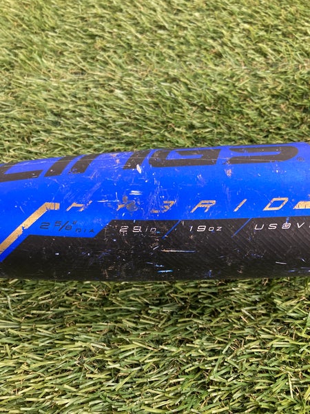 Used USABat Certified Rawlings Velo Hybrid Bat -10 19OZ 29"