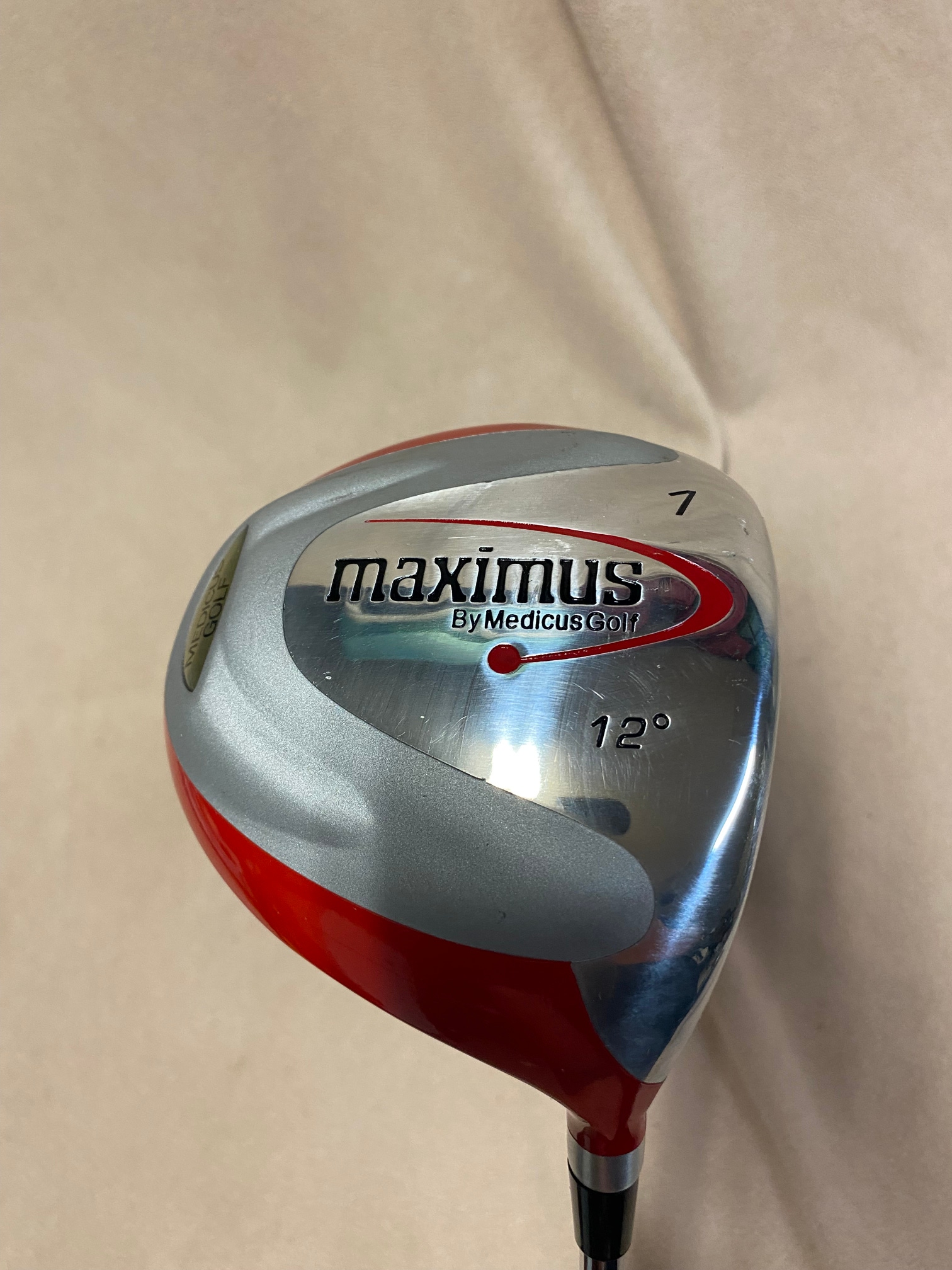 Men's Used Medicus Golf Maximus Driver right handed Uniflex 12 Loft