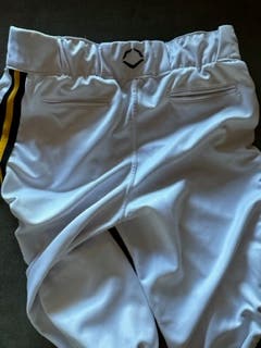 EUC White with Black/Gold Panel Adult Men's Used Size 34 EvoShield Game Knickers
