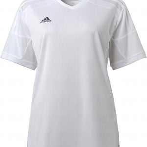 Adidas Womens Regista 14 Size Small White Vneck Short Sleeve Jersey NWT $45