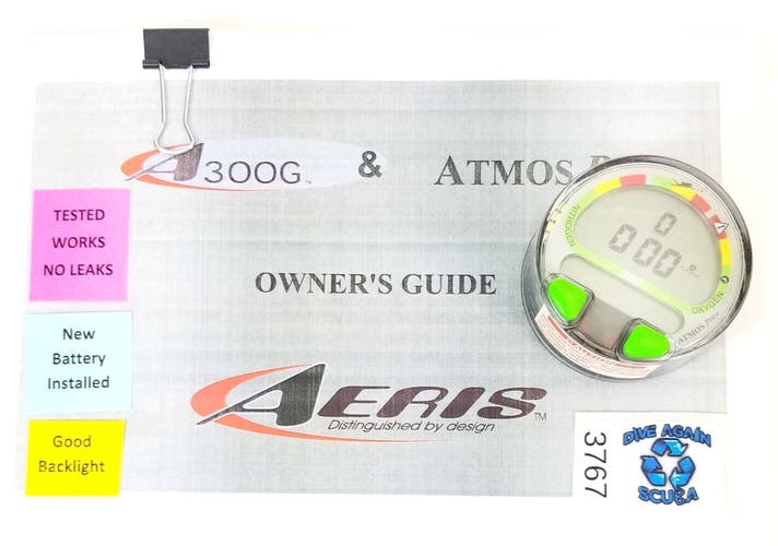 Aeris Atmos Pro Air & Nitrox Scuba Dive Computer Puck Module 2 Buttons     #3767