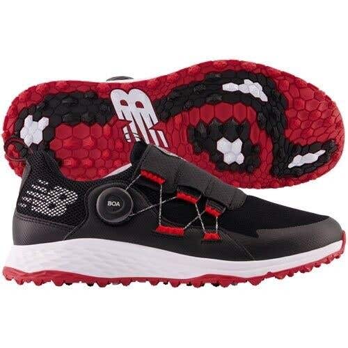 New Balance Men's Fresh Foam Pace SL BOA Spikeless Golf Shoes - Black Red - 9.5