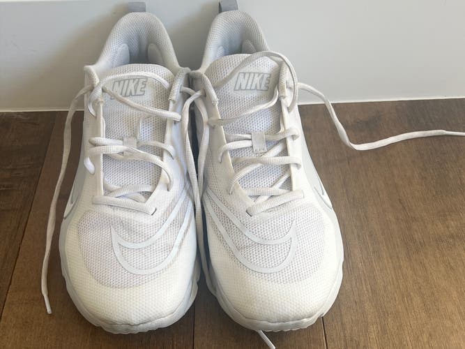 White Nike Alpha Huarache 8 Pro Turf Used Men's Size 12