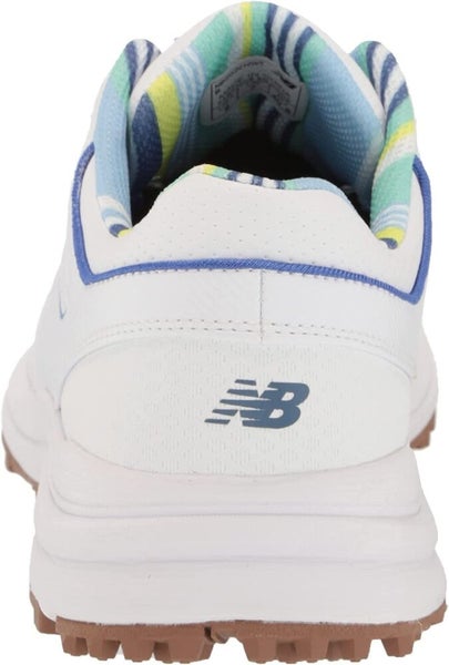 New Balance Women's Brighton Spiked Golf Shoes - White Blue - 6 US / Medium
