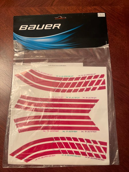 Bauer Goalie Mask Helmet Stickers RED