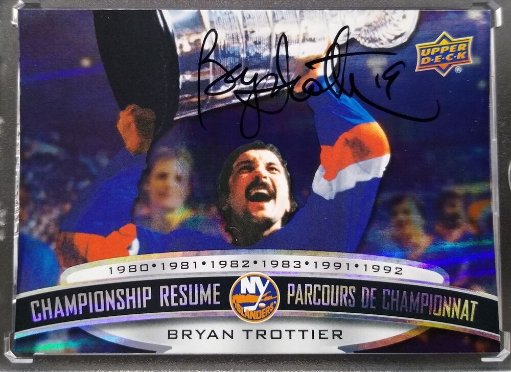 2023 Tim Hortons UD Legends Championship Resume BRYAN TROTTIER IN PERSON AUTO