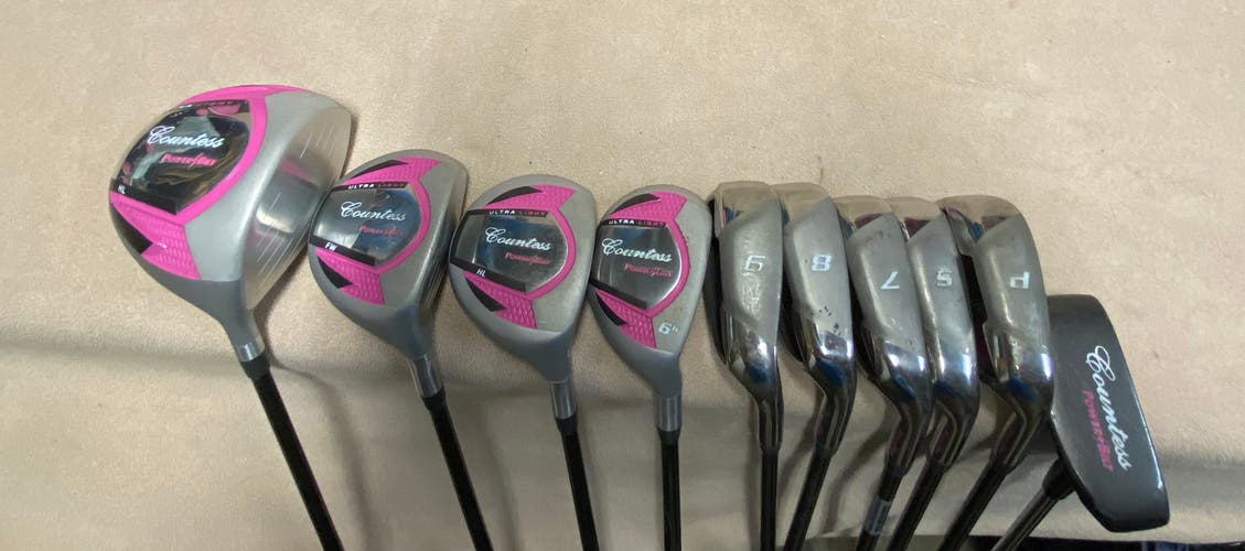 Women's Used PowerBilt RightlCountress Iron Set 9 Pieces
