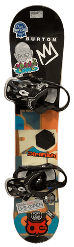 Used Ride Kids 120 Cm Boys' Snowboard Combo