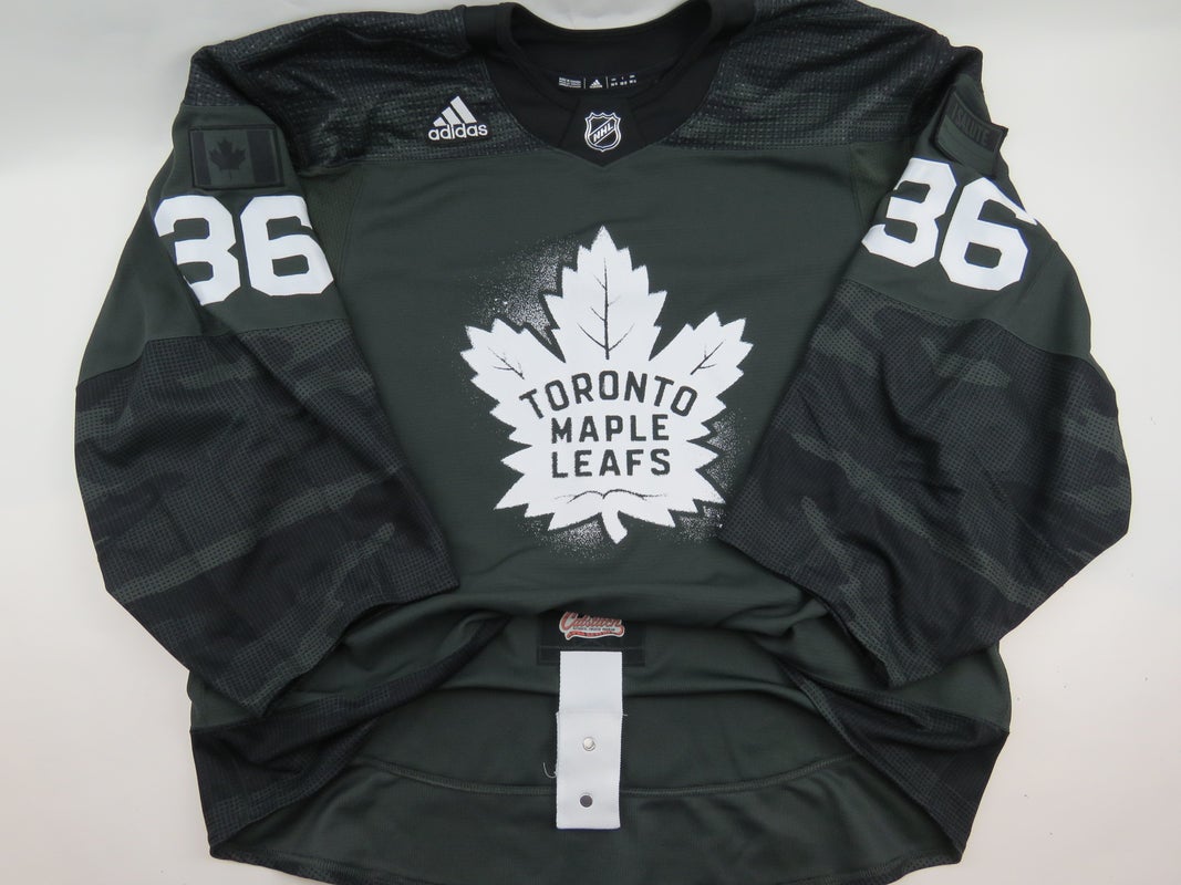 Toronto Maple Leafs Warm Up Worn Military NHL Hockey Jersey 58 GOALIE Campbell