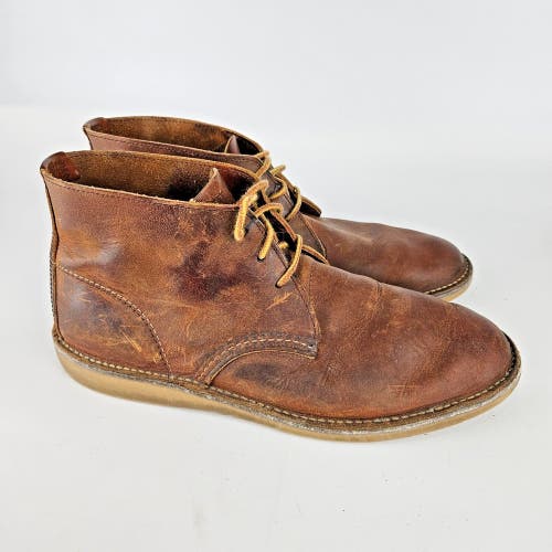 Red Wing Weekender Chukka 3322 Copper Mens Leather Lace-up Ankle Boots Size: 9 D