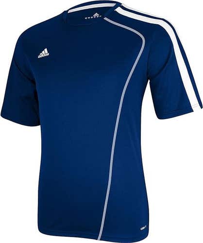 Adidas Mens Sostto Size Small Navy White Short Sleeve Soccer Team Jersey NWT $35