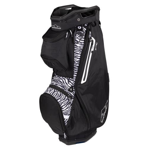 Sun Mountain Golf 2023 Women's Sync Cart Bag - 14-Way - Black / White / ZEBRA