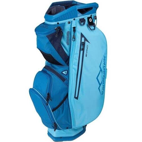 Sun Mountain Golf 2024 Sync Cart Bag - 14-Way Cart Bag -RIVER / SURF / NAVY BLUE
