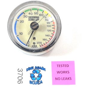 Sherwood 200ft Depth Gauge Puck Module Scuba Dive + Max Depth Gauge Genesis