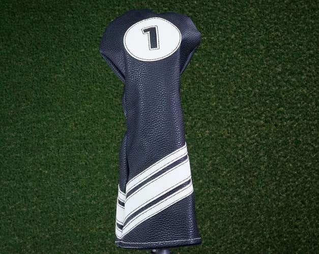 BLACK AND WHITE 1 DRIVER HEADCOVER ~ L@@K!!