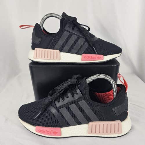 Adidas NMD R1 Women’s Size 6 Black Pink Running Athletic Shoes Sneakers