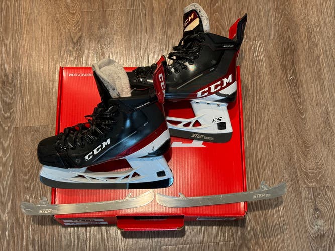 CCM JetSpeed FT485 Hockey Skates (Size 7.5) + 2 Sets of STEP Steel