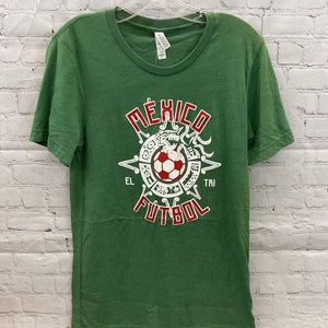 Canvas Mens Mexico Futbol Size Small Green Cotton Polyester Rayon Tee Shirt NWT