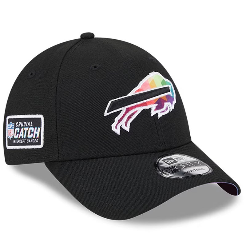 2023 Buffalo Bills New Era NFL Crucial Catch 9FORTY Black Adjustable Hat