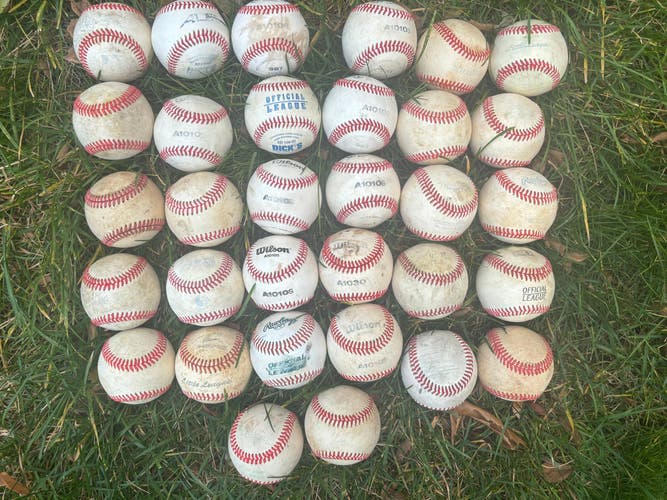 Used Leather Baseballs 32 Pack - Very Good Condition