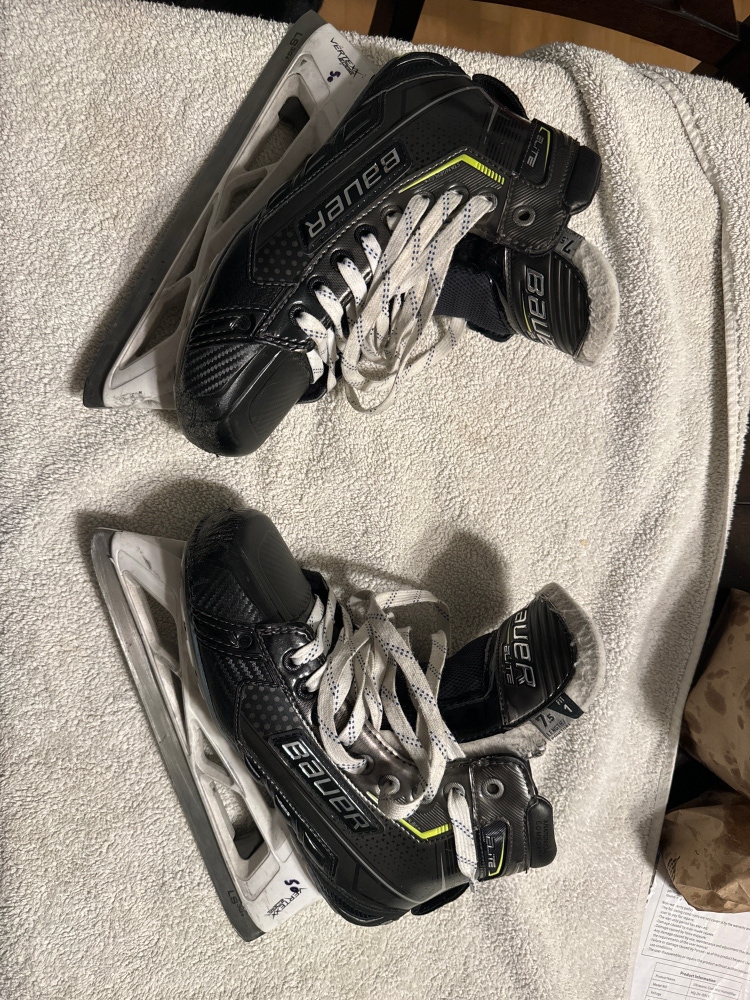 Used Bauer Regular Width Size 7.5 Elite Hockey Goalie Skates