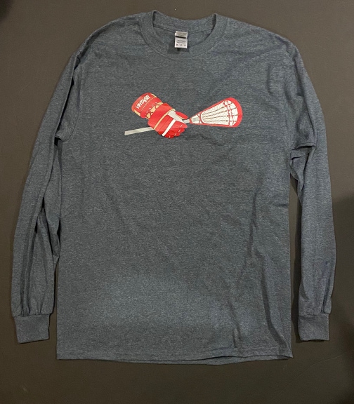Vintage Lax Brand Lacrosse Shirt Long Sleeve (Medium)