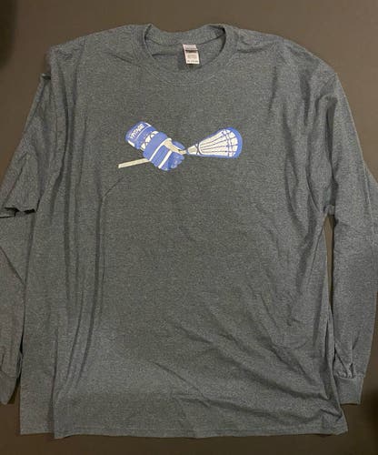 Vintage Lax Brand Lacrosse Shirt Long Sleeve (2XL)
