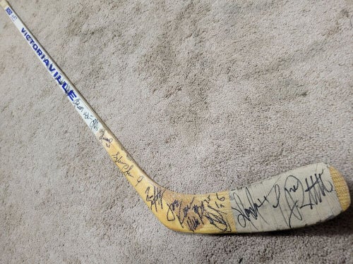 KEVIN LOWE 95'96 Team Signed New York Rangers NHL Game Used Hockey Stick COA