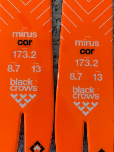Used Unisex 2023 Black Crows 173 cm All Mountain Mirus Cor Skis Without Bindings