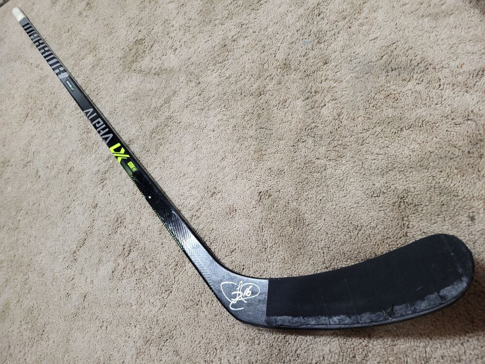 JASON ZUCKER 20'21 Signed Pittsburgh Penguins NHL Game Used Hockey Stick COA 2