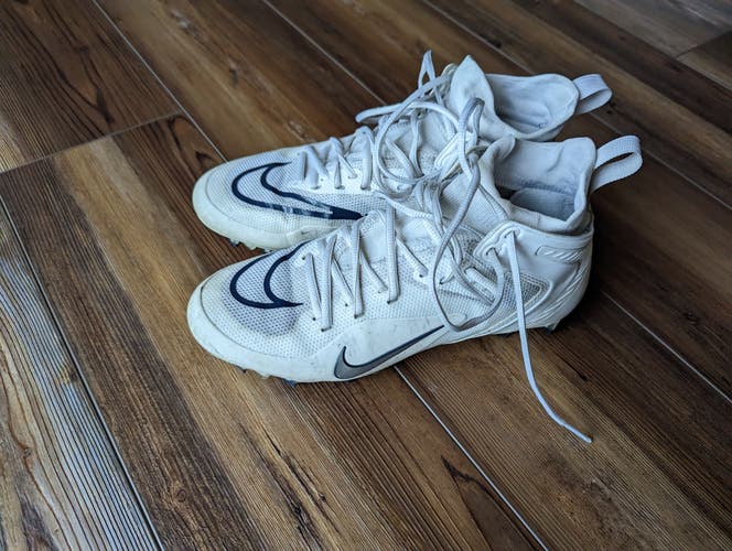 White Used Size 8.5 Molded Cleats Nike Alpha Huarache 8 Elite