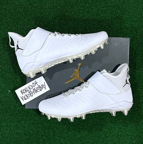 Jordan Alpha Menace Pro 2 Mid Football Cleats White Mens size 12 CV1676 103 Nike