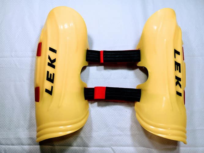Leki SL Shin Guards – 12.75” Yellow – Almost-new cond