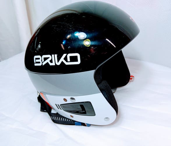 Briko “Vulcano FIS 6.8” Race Helmet – 56cm – Blk/Silv/Ora/Blue
