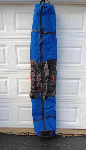 Marker TRIPLE Rolling Ski Bag - Padded – up to 205cm – Blu/Blk/Red – NEW WOT