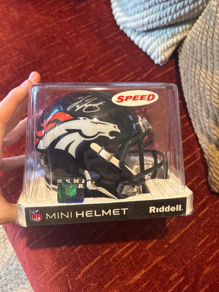 Jerry Jeudy Signed Denver Broncos Mini Helmet