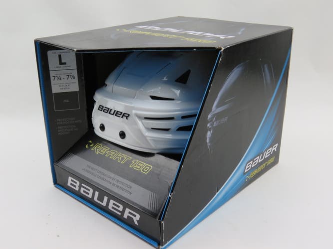 New! Bauer RE-AKT 150 NHL Pro Stock Ice Hockey Player Protective Helmet White Large