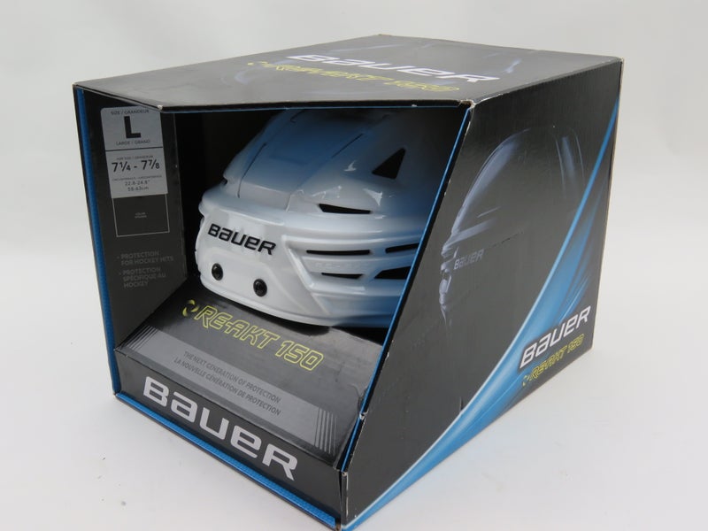 New! Bauer RE-AKT 150 NHL Pro Stock Ice Hockey Player Protective Helmet White Large
