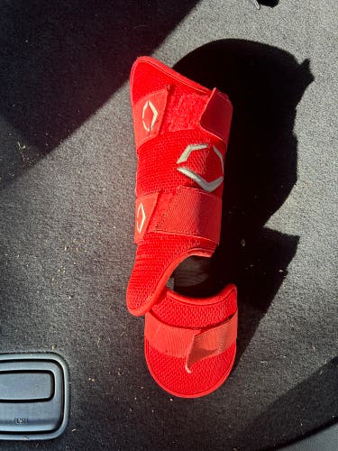 Red Used Senior EvoShield Shin Guards Leg guard