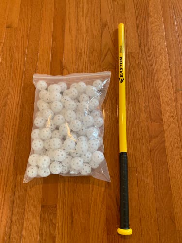 Easton (-3) 33.5" Bat Thunderstick Training Bat And Balls