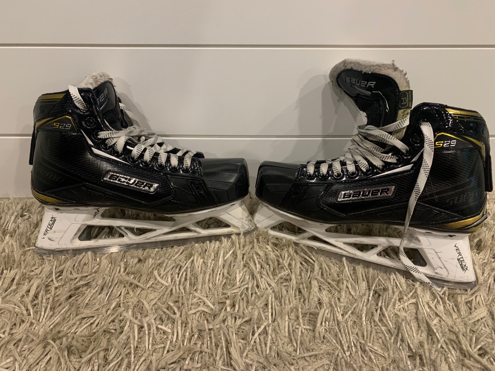 Used Bauer Regular Width  Size 8 Supreme S29 Hockey Goalie Skates