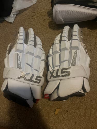 Used Player's STX Medium Surgeon RZR Lacrosse Gloves. Send offers!